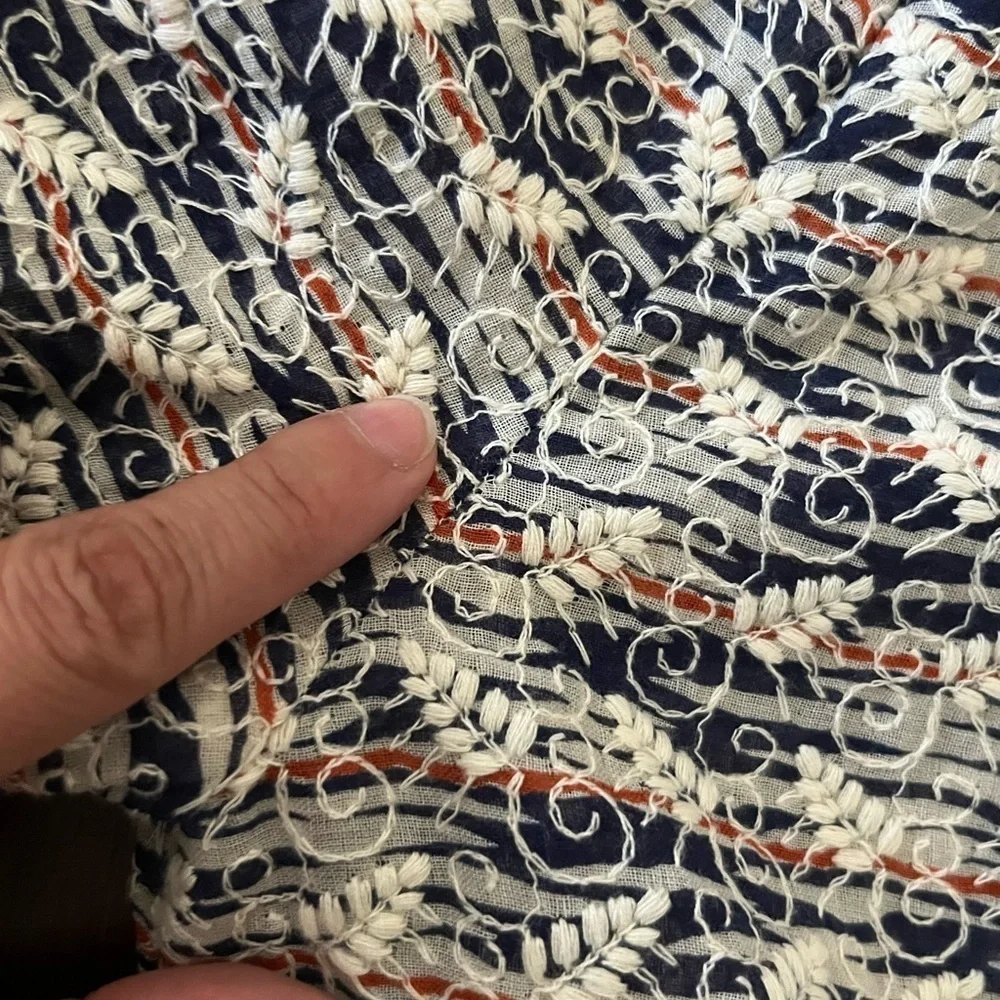 Tory Burch Embroidered Long Sleeve Blouse
